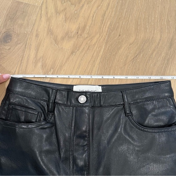 Aritzia Wilfred Melina Vegan Leather Pants Wide Leg Pants High Rise Black Jeans - Picture 4 of 15